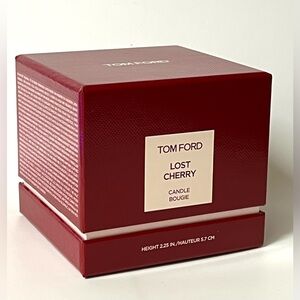 Tom Ford Lost Cherry Candle Bougie EMPTY Red Square Box Vanity Home Decor 4 in
